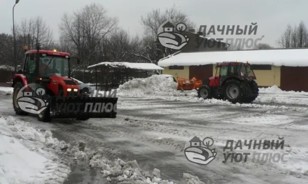 Финишная уборка от снега - очистка от наледи погрузчиками с отвалами
