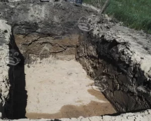 Котлован под накопительный колодец