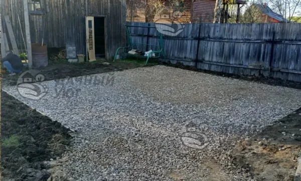Парковка из щебня