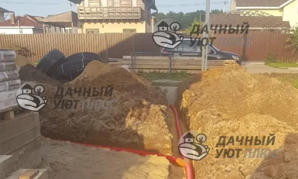 Труба, уложенная в траншею