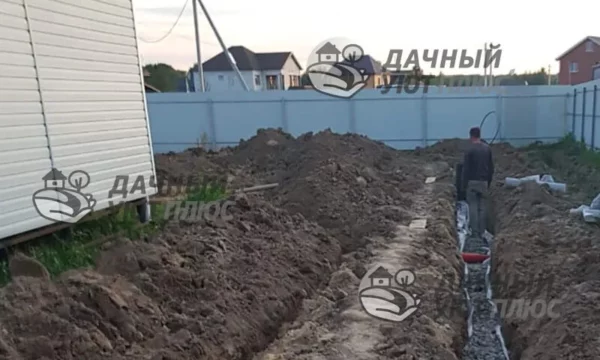 Устройство дрены в траншеи