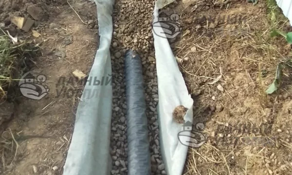 Засыпка дренажной трубы